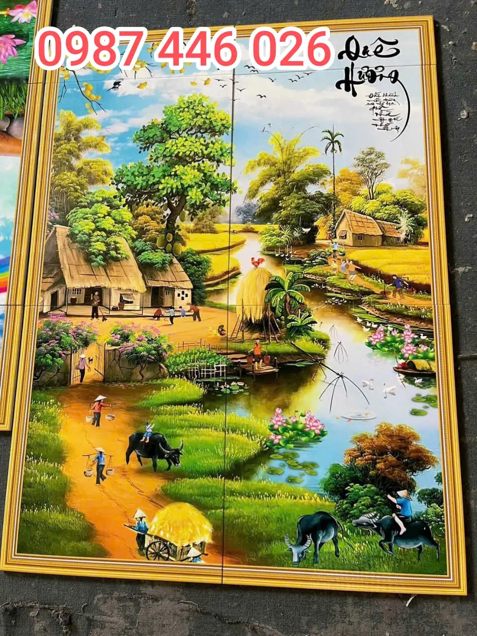 Gạch tranh Quê hương HP9822