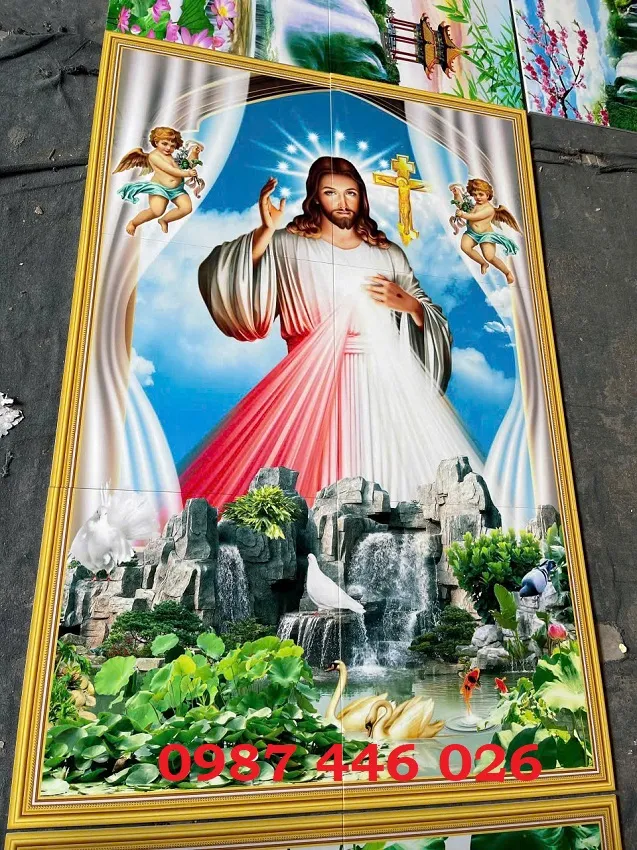 Tranh gạch men thiên chúa