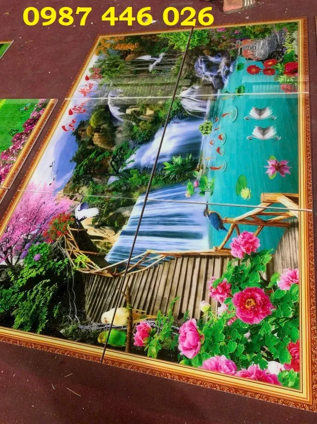 Gạch in tranh 3d phong cảnh