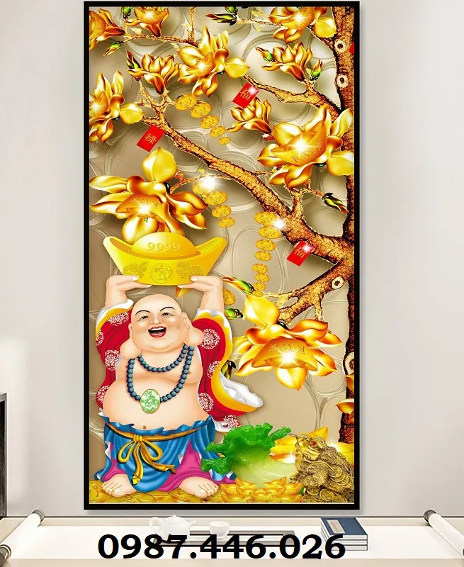 Tranh gạch 3d ông thần tài