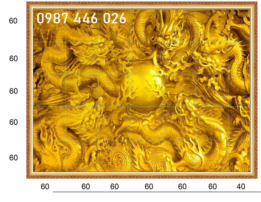 Gạch tranh Rồng Vàng HP60RO
