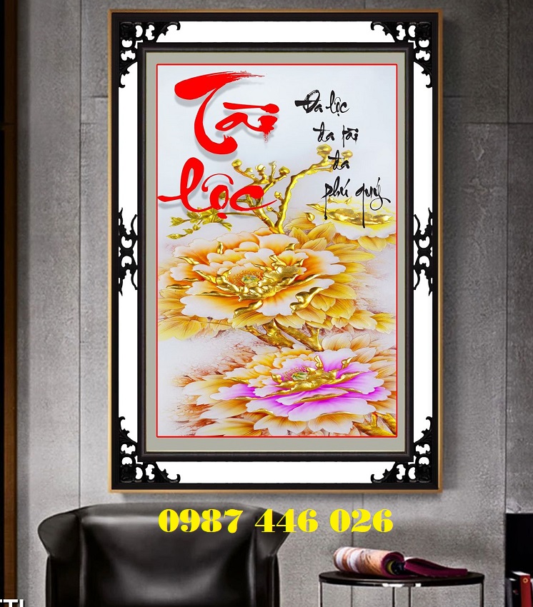 Tranh Tài Lộc,  gạch tranh, tranh 3d ốp tường